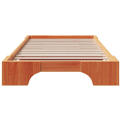 Bed Frame Wax Brown 80 x 200 cm Solid Pine Wood