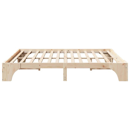 Bed Frame Natural 180 x 200 cm Solid Pine Wood