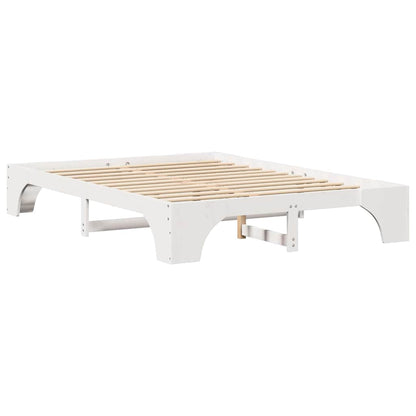 Bed Frame White 160 x 200 cm Solid Pine Wood