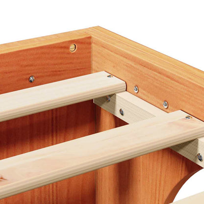 Bed Frame Wax Brown 150 x 200 cm Solid Pine Wood