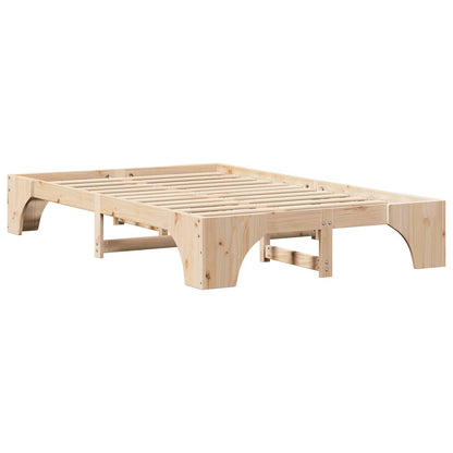 Bed Frame Natural 120 x 200 cm Solid Pine Wood