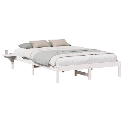 Bed Frame White 160 x 200 cm Solid Pine Wood