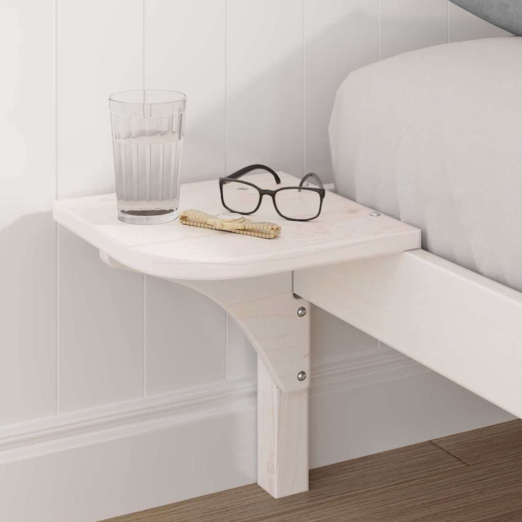 Bed Frame White 120 x 190 cm Solid Pine Wood