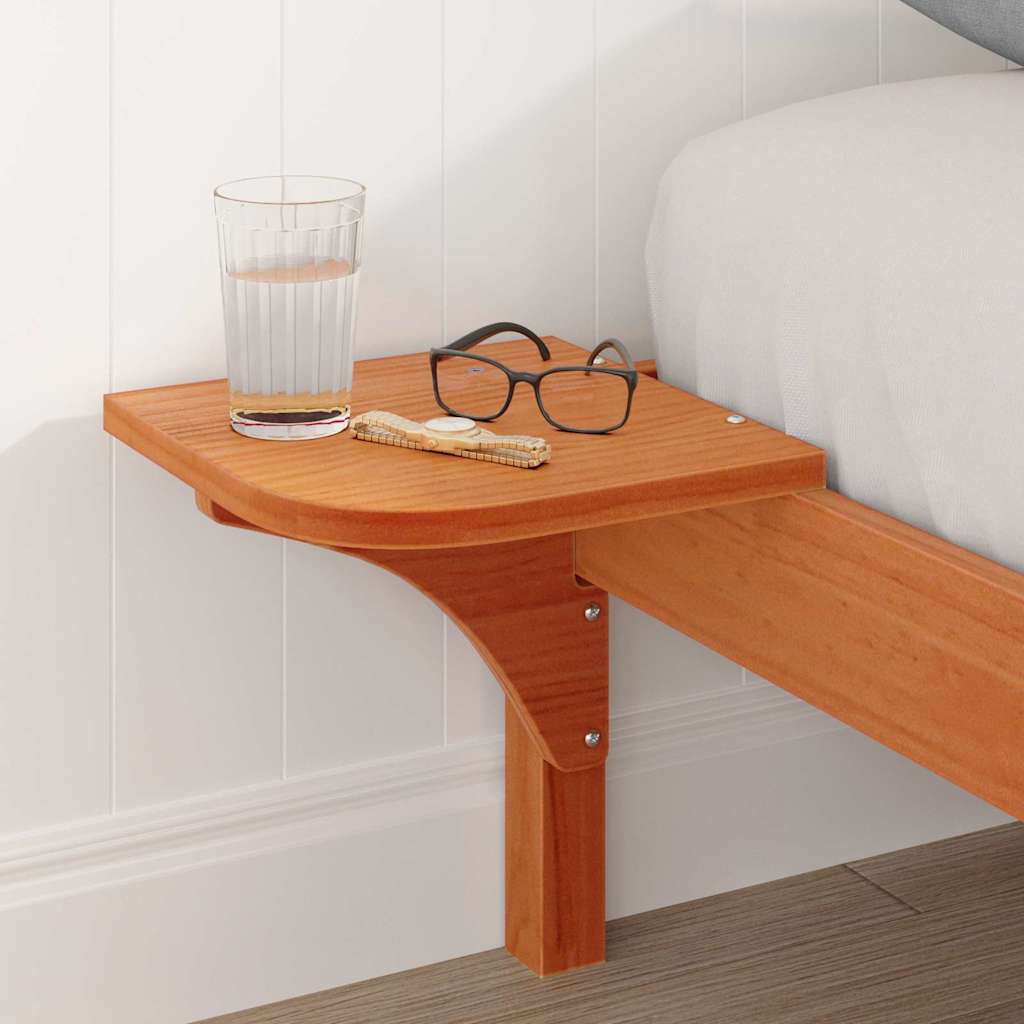 Bed Frame Wax Brown 120 x 190 cm Solid Pine Wood