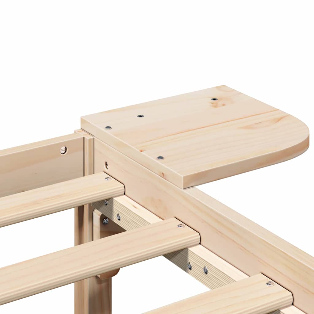 Bed Frame Natural 100 x 200 cm Solid Pine Wood