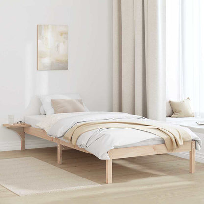 Bed Frame Natural 100 x 200 cm Solid Pine Wood