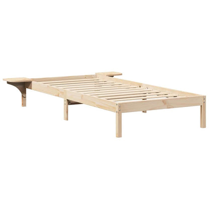 Bed Frame Natural 100 x 200 cm Solid Pine Wood