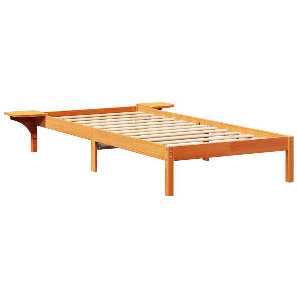 Bed Frame Wax Brown 80 x 200 cm Solid Pine Wood
