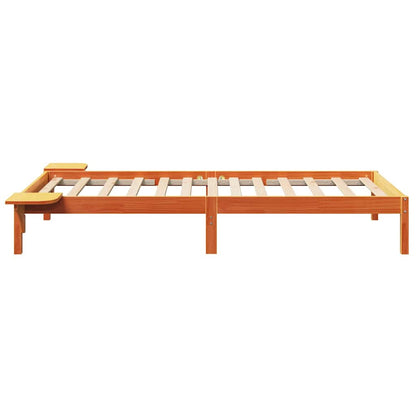 Bed Frame Wax Brown 80 x 200 cm Solid Pine Wood