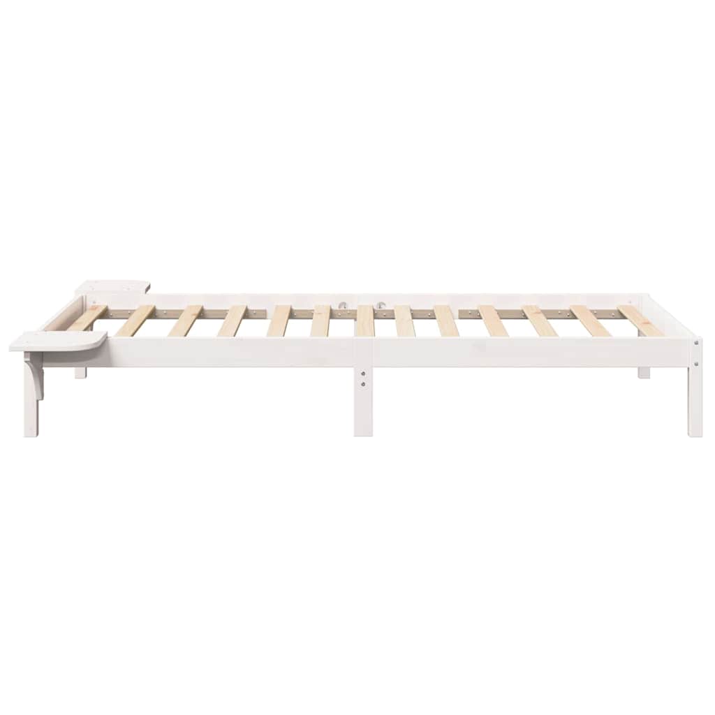 Bed Frame White 90 x 190 cm Solid Pine Wood