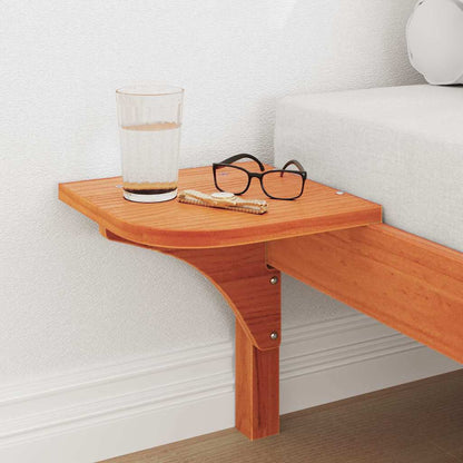 Bed Frame Wax Brown 75 x 190 cm Solid Pine Wood
