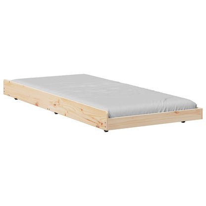 Bed Frame Brown 80 x 200 cm Solid Pine wood