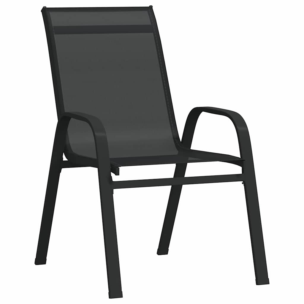 Garden Dining Set 3 pcs Black Powder-coated Steel