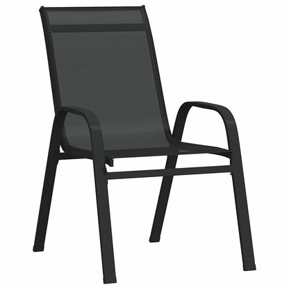 Garden Dining Set 3 pcs Black Powder-coated Steel