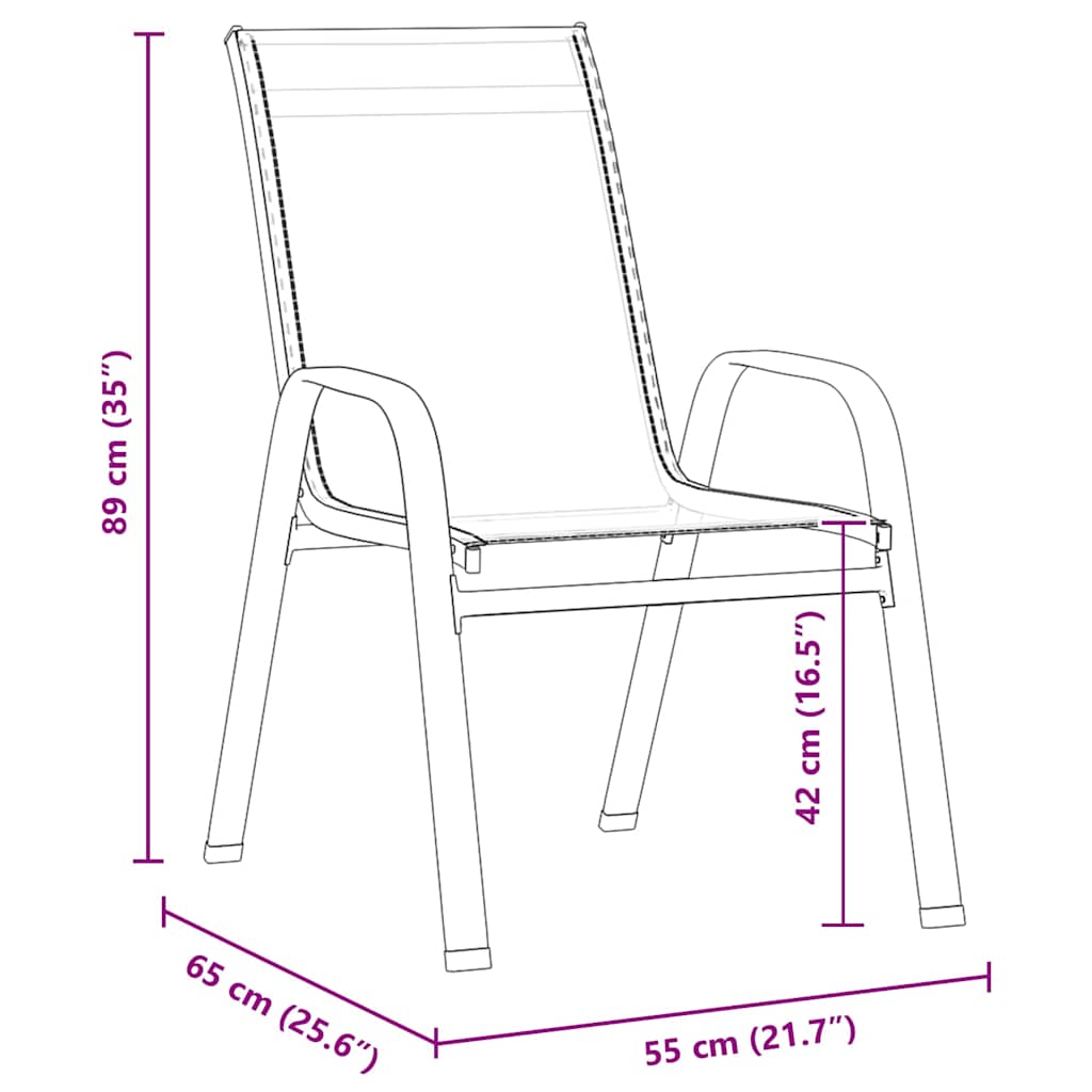 Garden Dining Set 7 pcs Black Powder-coated Steel