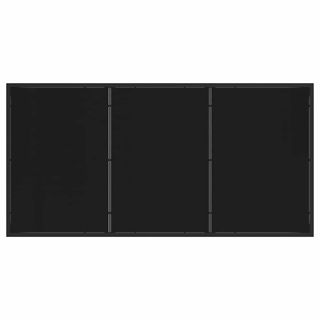 Garden Dining Set 5 pcs Brown and Black Powder-coated Steel