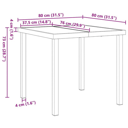 Garden Dining Set 3 pcs Black Powder-Coated Steel