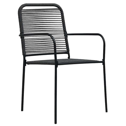 Garden Dining Set 5 pcs Black Powder-Coated Steel
