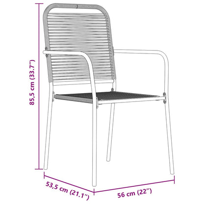 Garden Dining Set 5 pcs Black Powder-Coated Steel