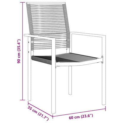 Garden Dining Set 5 pcs Black Powder-Coated Steel