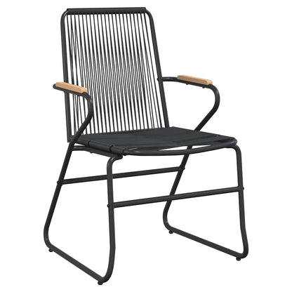 Garden Dining Set 7 pcs Black Powder-Coated Steel