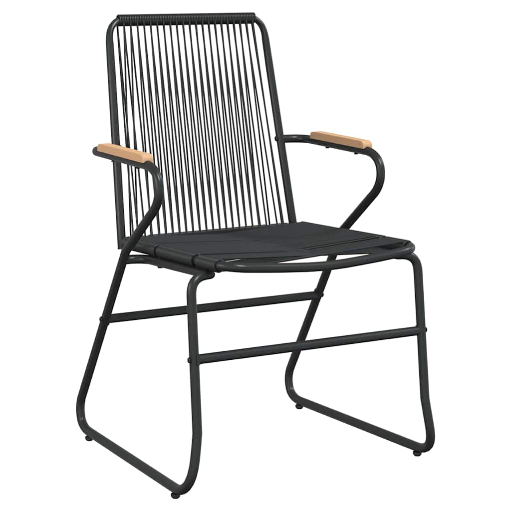 Garden Dining Set 9 pcs Black Powder-Coated Steel
