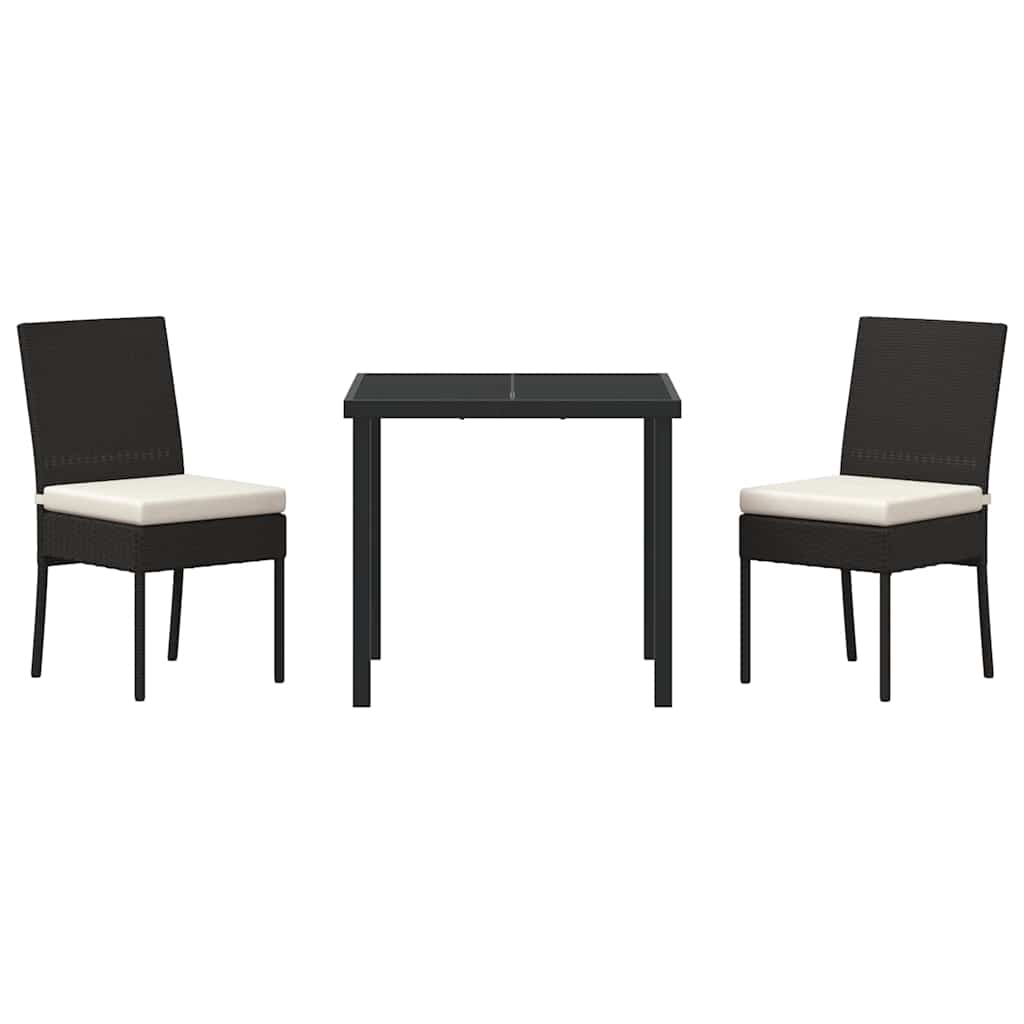 Garden Dining Set 3 pcs Cream Powder-Coated Steel