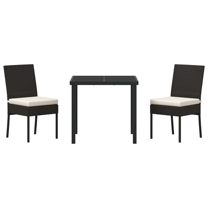 Garden Dining Set 3 pcs Cream Powder-Coated Steel