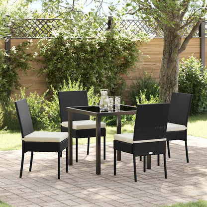 Garden Dining Set 5 pcs Cream Powder-Coated Steel
