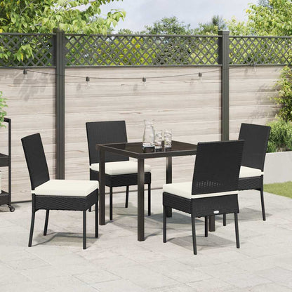 Garden Dining Set 5 pcs Cream Powder-Coated Steel