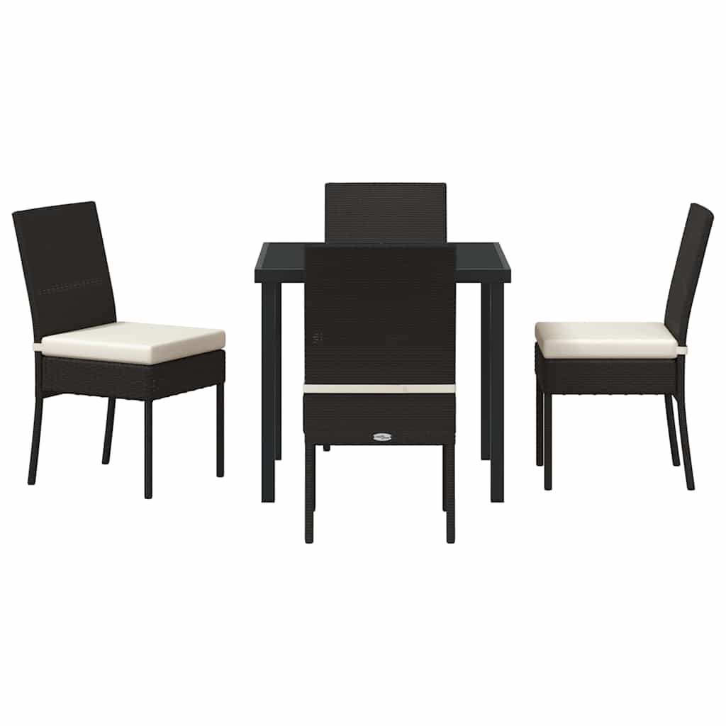 Garden Dining Set 5 pcs Cream Powder-Coated Steel