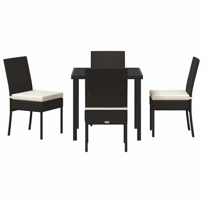 Garden Dining Set 5 pcs Cream Powder-Coated Steel
