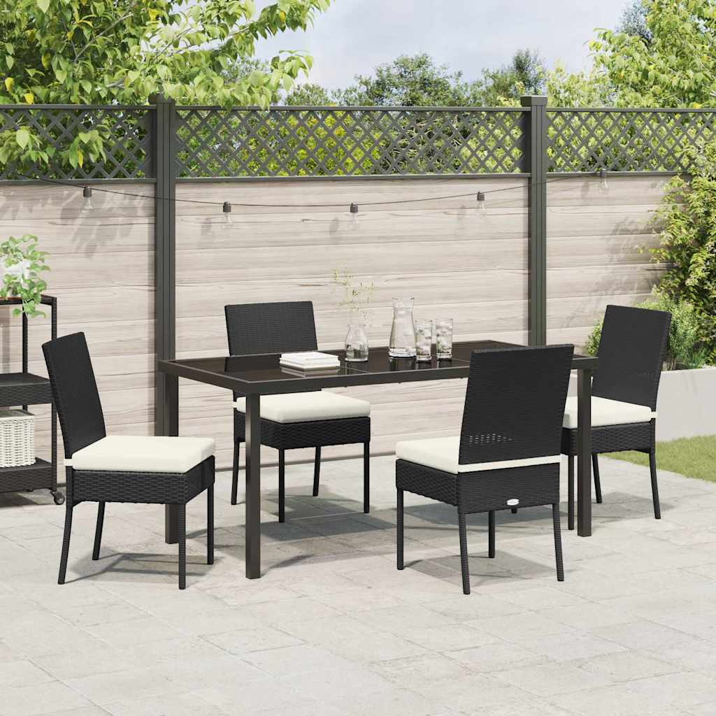 Garden Dining Set 5 pcs Cream Powder-Coated Steel