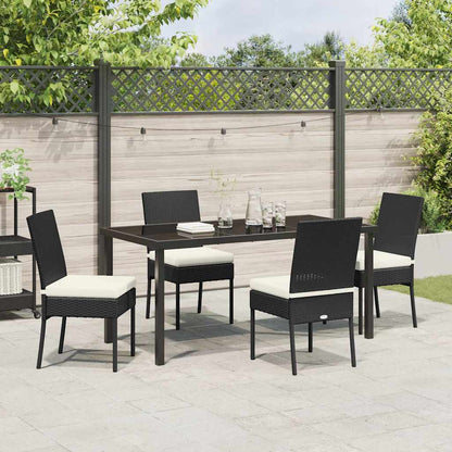 Garden Dining Set 5 pcs Cream Powder-Coated Steel