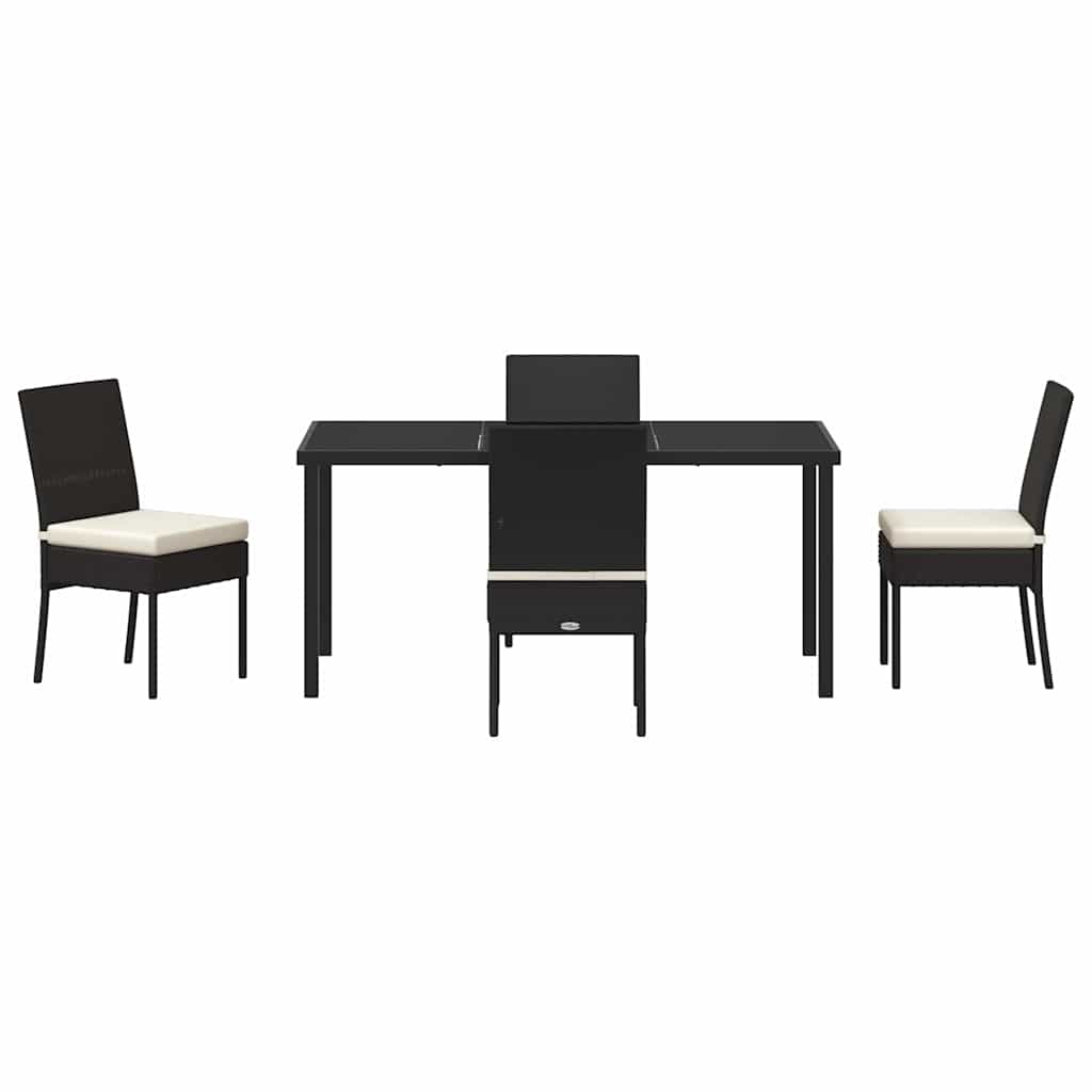 Garden Dining Set 5 pcs Cream Powder-Coated Steel