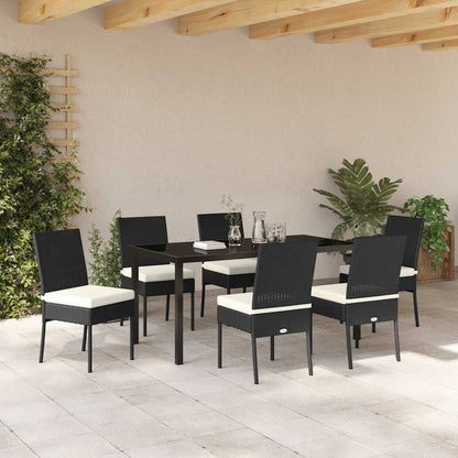 Garden Dining Set 7 pcs Cream Powder-Coated Steel