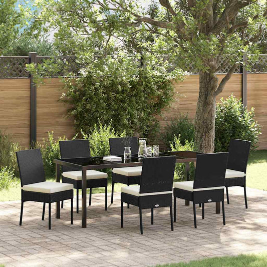 Garden Dining Set 7 pcs Cream Powder-Coated Steel