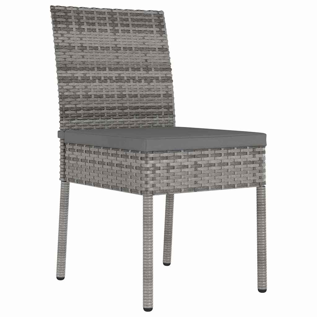 Garden Dining Set 3 pcs Grey Powder-Coated Steel