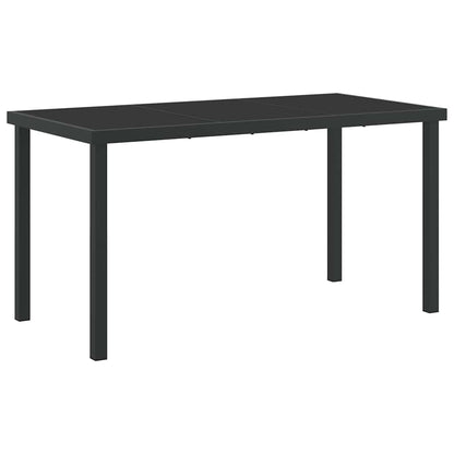 Garden Dining Set 5 pcs Grey Powder-Coated Steel