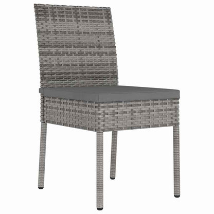 Garden Dining Set 5 pcs Grey Powder-Coated Steel