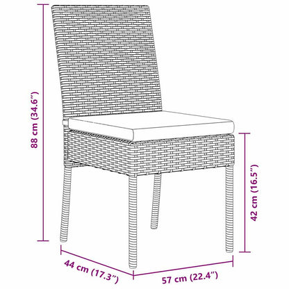 Garden Dining Set 5 pcs Grey Powder-Coated Steel