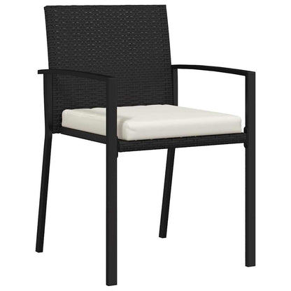 Garden Dining Set 7 pcs Black Powder-Coated Steel