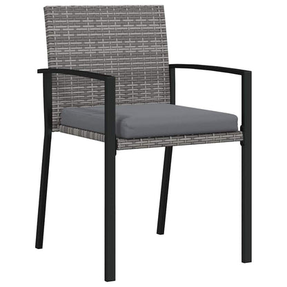 Garden Dining Set 9 pcs Grey Powder-Coated Steel