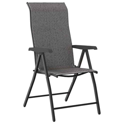 Garden Dining Set 3 pcs Grey Powder-Coated Steel