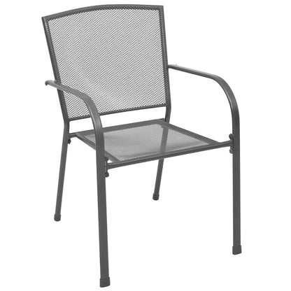 Garden Dining Set 3 pcs Anthracite Powder-Coated Steel