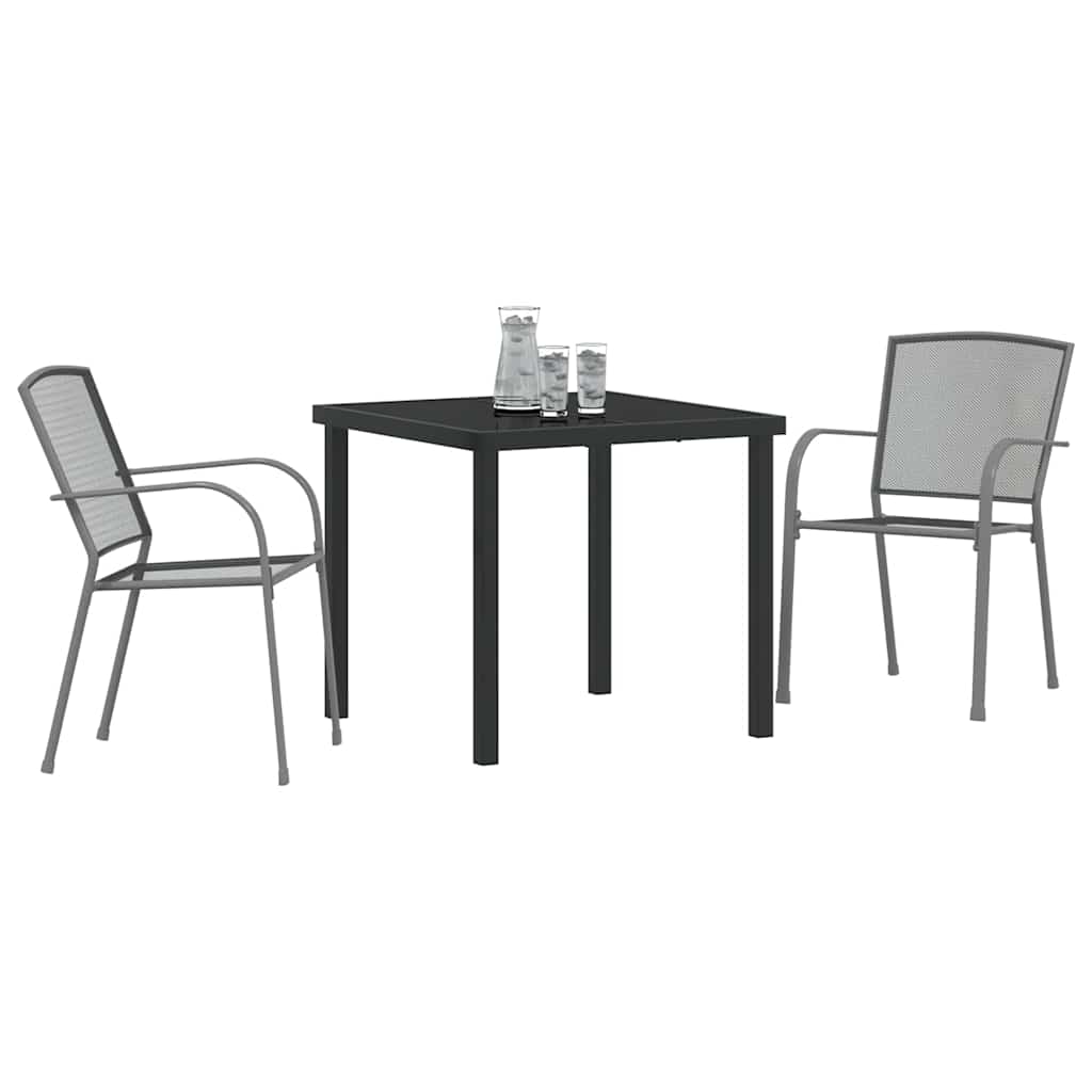 Garden Dining Set 3 pcs Anthracite Powder-Coated Steel