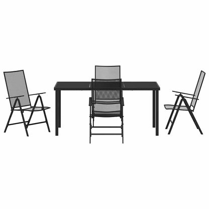 Garden Dining Set 5 pcs Anthracite Powder-Coated Steel