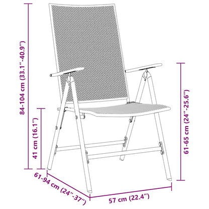 Garden Dining Set 5 pcs Anthracite Powder-Coated Steel