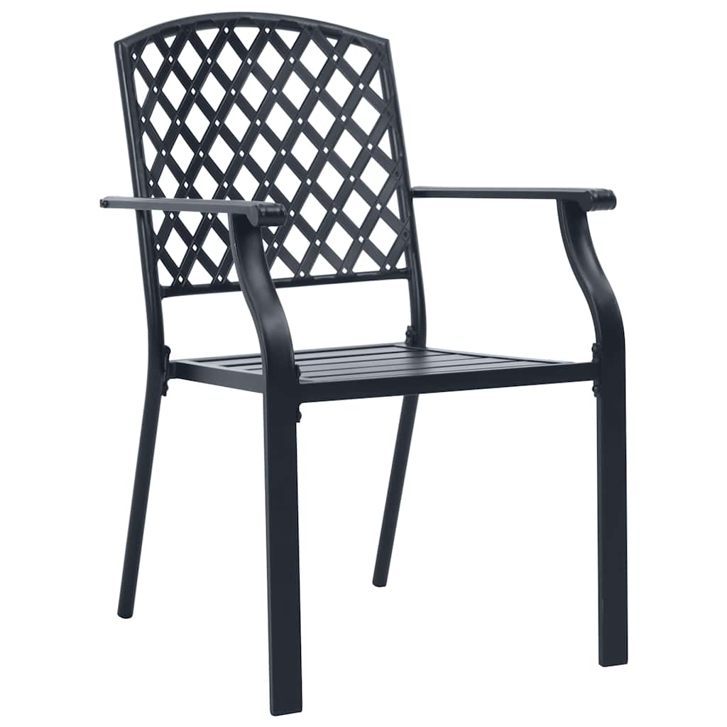 Garden Dining Set 9 pcs Anthracite Powder-Coated Steel
