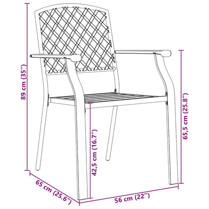 Garden Dining Set 9 pcs Anthracite Powder-Coated Steel